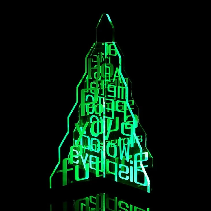 Laser Engraved Clear Acrylic Lighted Christmas Tree price