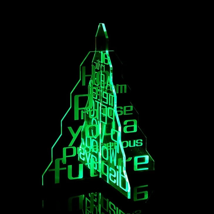 Laser Engraved Clear Acrylic Lighted Christmas Tree best