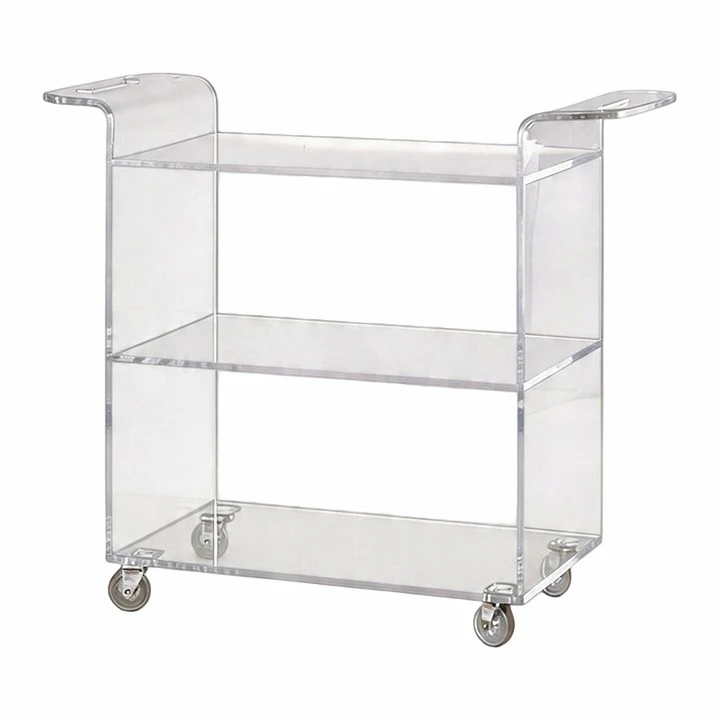 Acrylic Wheeled Bar Cart factory