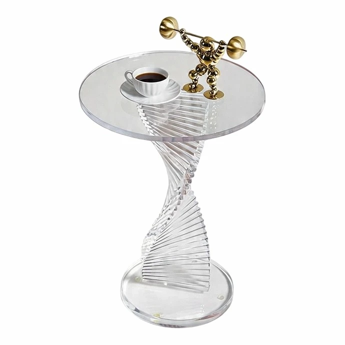Clear Acrylic Spiral Side Table suppliers