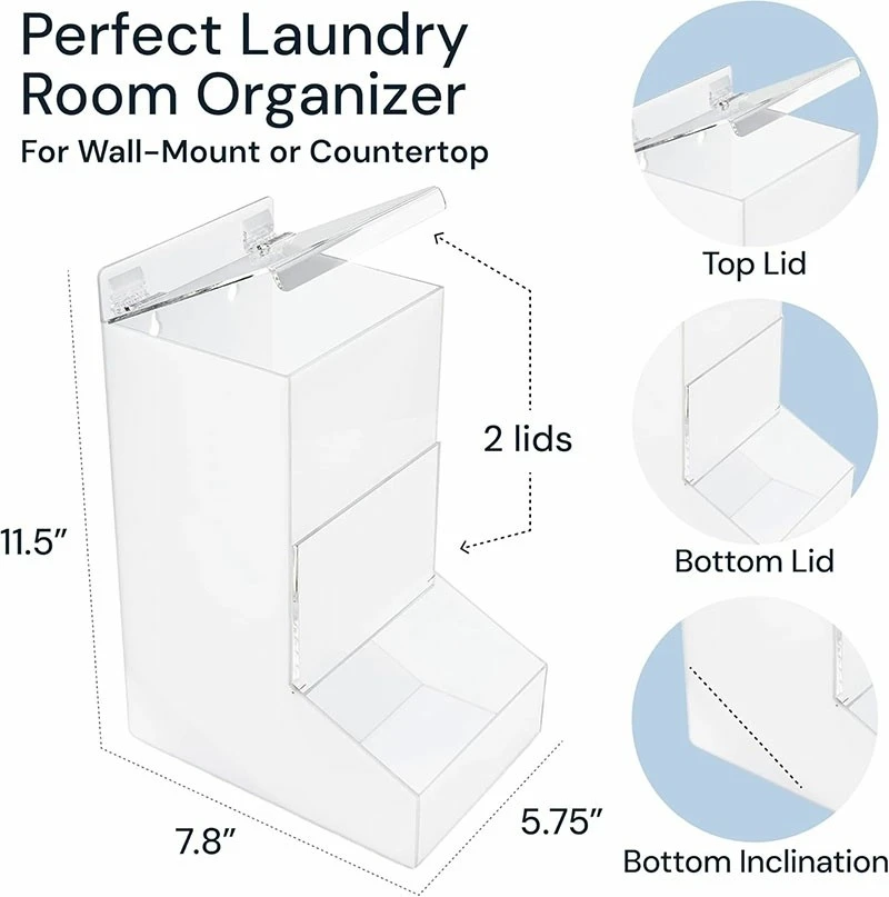 Clear Flip-Top Laundry Pod Dispenser suppliers