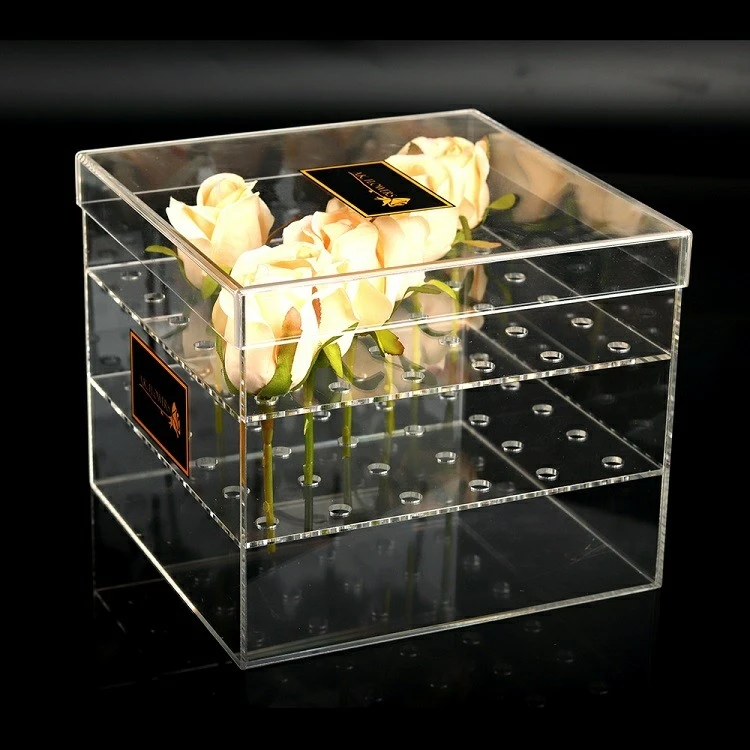 Dustproof Acrylic Box For Preserved Roses high quality