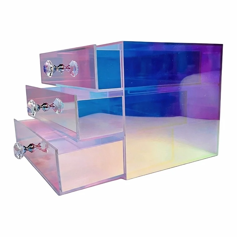 Iridescent Clear Acrylic Desktop Jewelry Organizer suppliers