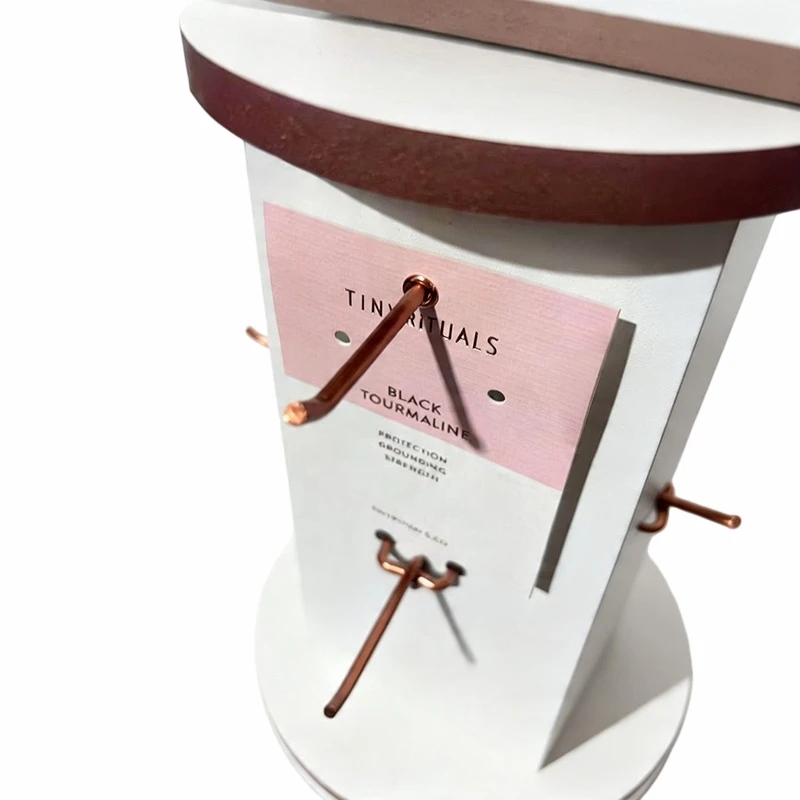 Round Rose Gold Hook Display Stand
