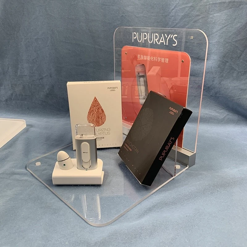 Skincare Display With Printed Product Features factory