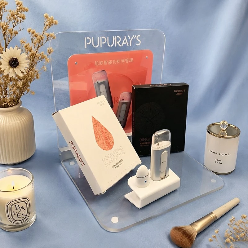 Skincare Display With Printed Product Features best