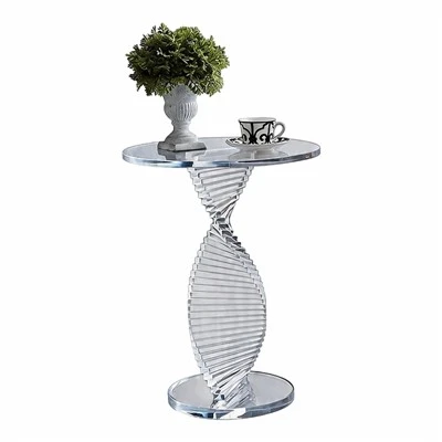 Clear Acrylic Spiral Side Table