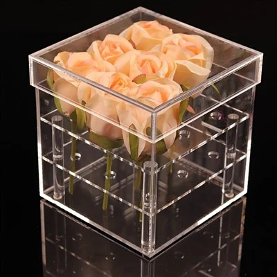 Dustproof Acrylic Box For Preserved Roses